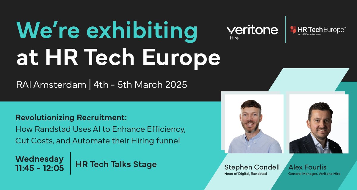 🎉 We’re excited to be heading to <a href="/HRTechConf/">HR Tech</a> Europe! From March 5 - 8, join us as we showcase how <a href="/veritoneinc/">Veritone</a> Hire is transforming the #recruitment landscape! Visit us at booth #10-191 to discover how #AI is changing how companies hire! 

Stay tuned here for more updates ⤵️
