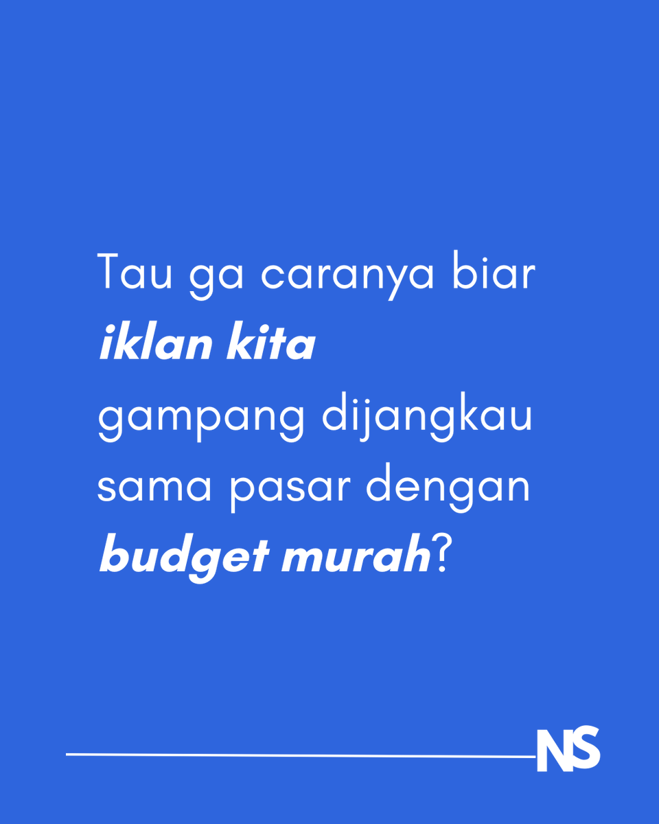 nitipsendal_id's tweet photo. Tau ga caranya biar iklan kita gampang dijangkau sama pasar dengan budget murah?
Pasti kamu pengen kan minimalin pengeluaran kamu tapi bisa bikin iklan kamu tetep gacor!
Follow instagram kami buat dapetin layanan setting iklan yang manarik buat produk kamu tanpa khawatir ribet! https://t.co/JFqBJ2XKYL