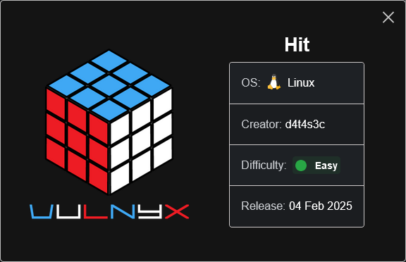 vulnyxofficial's tweet photo. New VM | Hit by @d4t4s3c
π https://t.co/B8MK7SoSce
#vulnyx #nyx #linux #ctf #pentesting #cybersecurity #infosec #hacking #redteam #informationsecurity #networksecurity #boot2root https://t.co/50DHvrD2jg