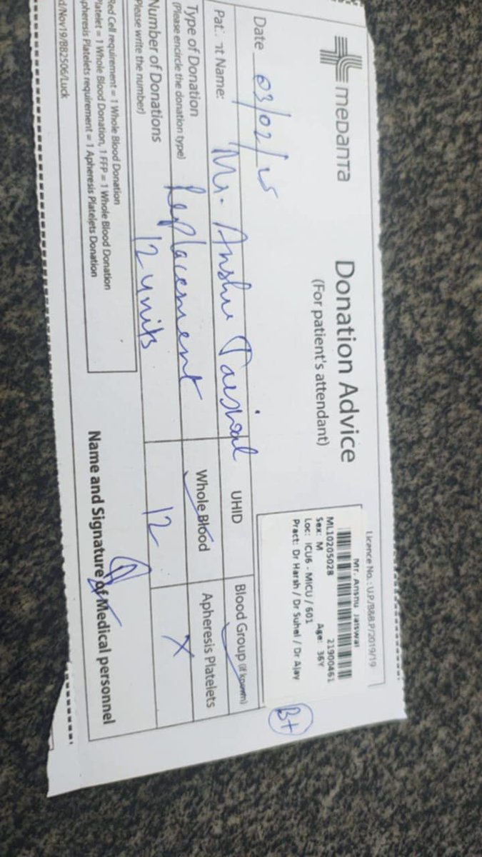 abhilasha1508's tweet photo. #Lucknow people please come forward to help Anshu Jaiswal 
to fight against Cancer
Hospital - Medanta
Requirement -12 units blood
Cntct -6269490173 @TajinderBagga
@BloodAid @BloodDonorsIn @bloodconnectorg @Bloodhelpline @Raktabhaa @lucknow @IIML @Helpsmallf62512 @BJPAllahabad_LS https://t.co/2dvlS9skiq