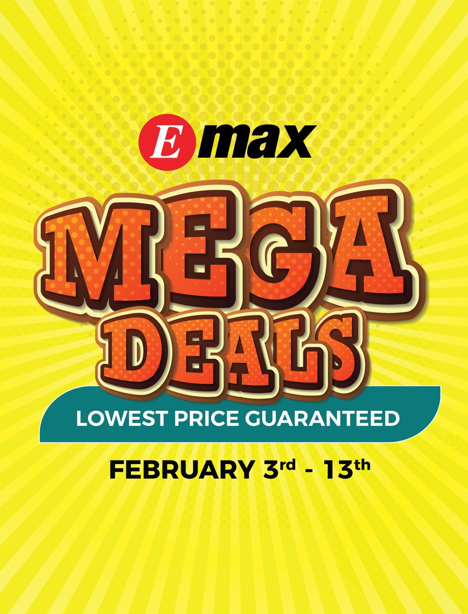 emaxstores's tweet photo. 🔥 Mega Deals Alert! 🔥
🎉Unbeatable prices on top electronics &amp; appliances! 🎉
From smartphones to refrigerators, we’ve got you covered! 🛒💥
👉 Lowest Prices Ever
👉Limited time only

🔗Explore Mega Deals Booklet: https://t.co/yD4jtQZchx

#MegaDeals #ElectronicsSale https://t.co/NNIsPFjQwl