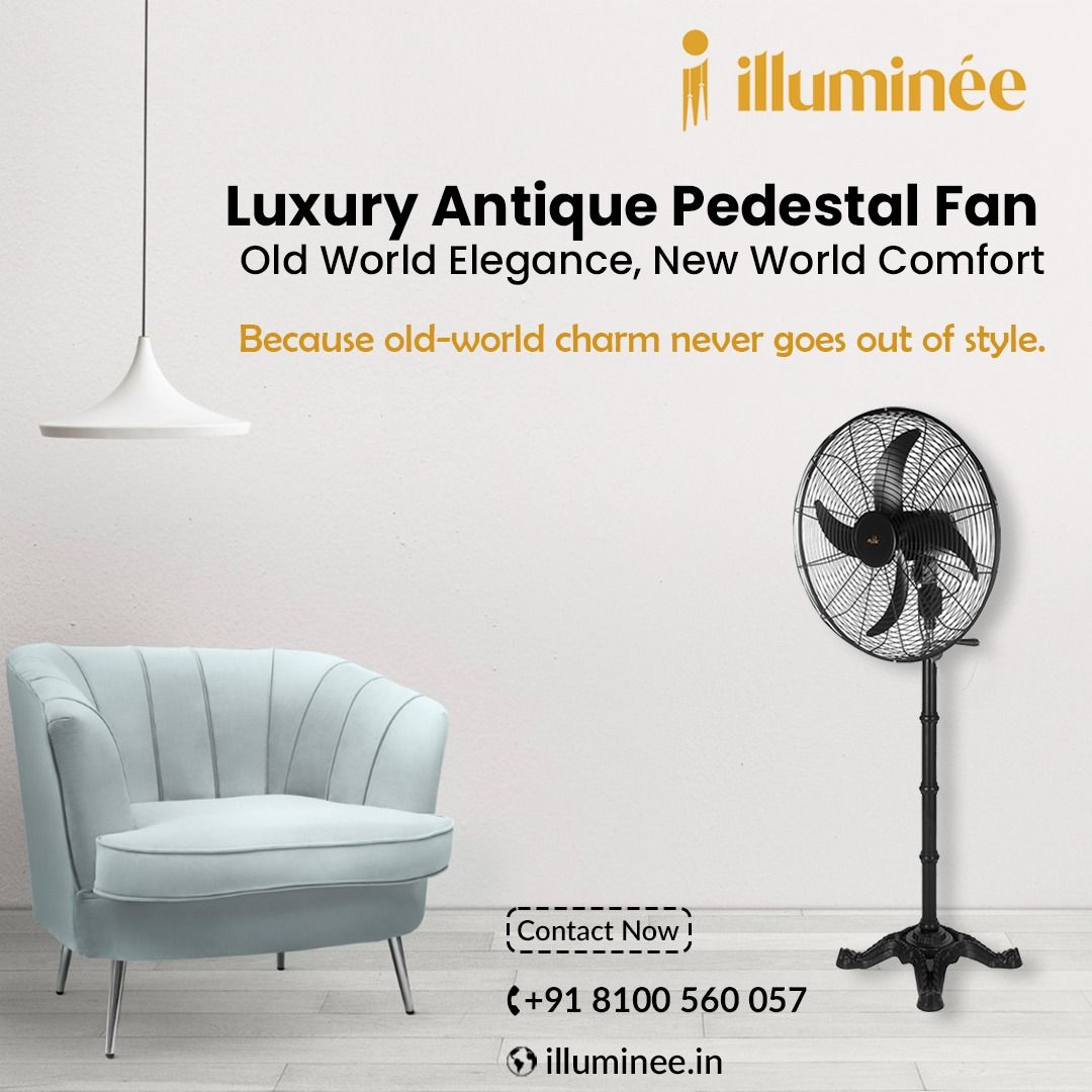 illuminee823's tweet photo. The Luxury Antique Pedestal Fan from illuminée adds timeless charm to any space with its vintage design and modern comfort.
📞 Contact Now: +91 8100 560 057
🌐 Visit: https://t.co/ZFhIoBUnvu
#LuxuryLiving #TimelessCharm #StayCool #CeilingFan #illuminee #IllumineeFans #FancyFans https://t.co/10v2ndXN59