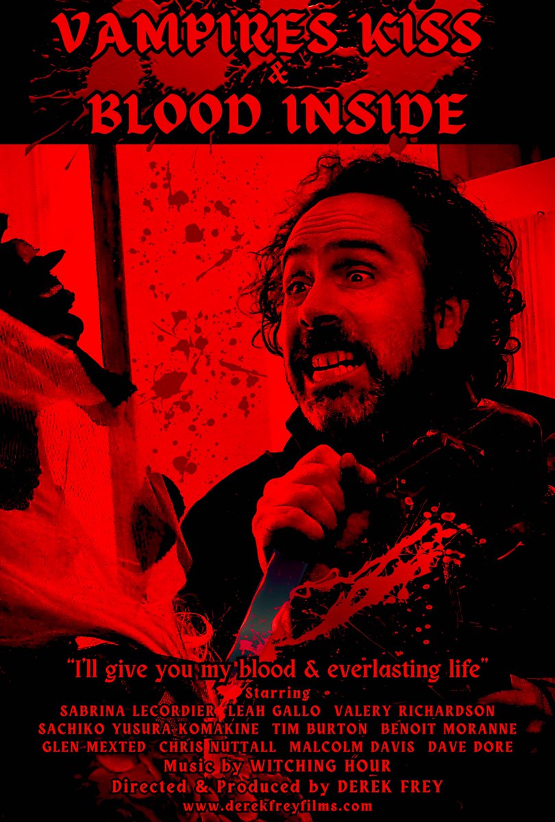 DerekFreyFilms's tweet photo. Vampires Kiss & Blood Inside (2012). A Witching Hour Double Feature. #vampireskiss #bloodinside #witchinghour #goth #gothrock #hammerhorror #gothmusicvideos #vampires #vanhelsing #homage #musicvideos https://t.co/j7eWcZTXPl https://t.co/Xk48hXlIDD