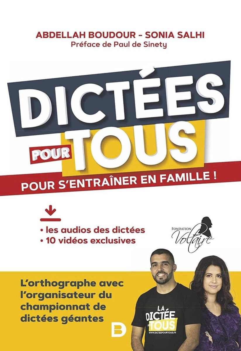 La dictée pour tous (@dicteepourtous) on Twitter photo Le livre « dictées pour tous » est disponible !!! 😍😍😍
Pour le commander ➡️➡️➡️ amazon.fr/dp/2807341535/…
avec l’écrivaine <a href="/SalhiSonia11/">Salhi Sonia</a> , merci à @editionsdeboecksuperieur
#dictee #dictée #dicteepourtous #francophonie Le livre « dictées pour tous » est disponible !!! 😍😍😍
Pour le commander ➡️➡️➡️ amazon.fr/dp/2807341535/…
avec l’écrivaine <a href="/SalhiSonia11/">Salhi Sonia</a> , merci à @editionsdeboecksuperieur
#dictee #dictée #dicteepourtous #francophonie