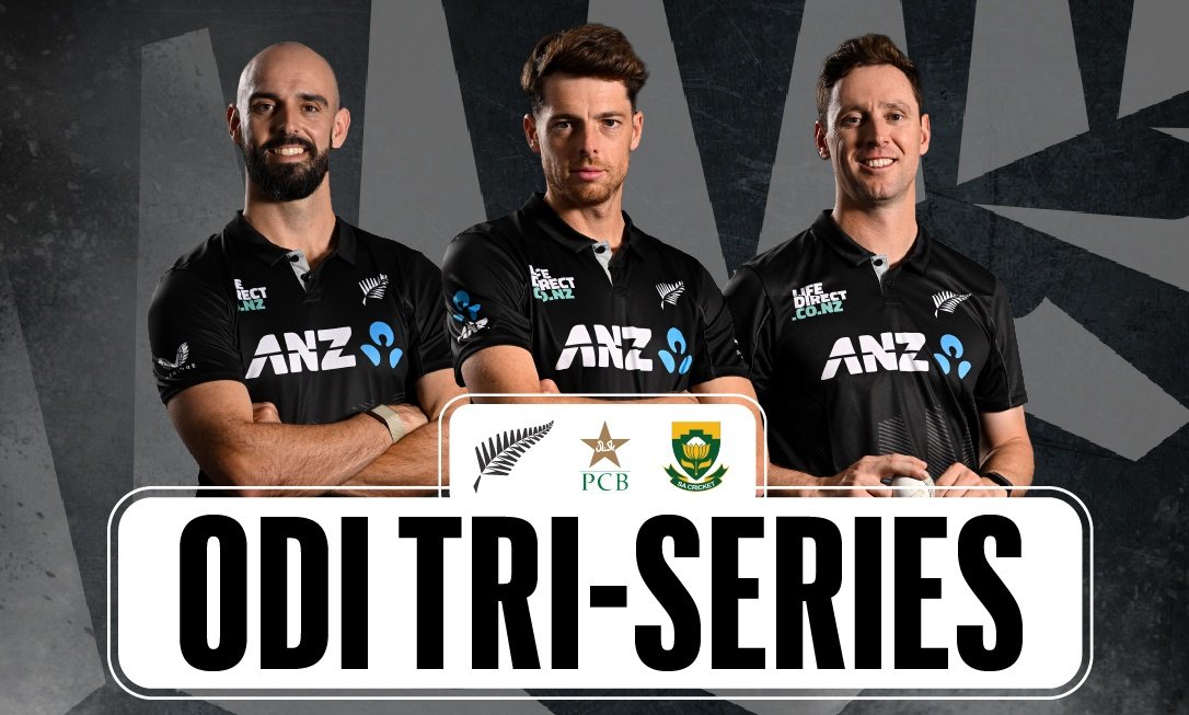 Cricket_World45's tweet photo. The Tri-Series between PAK-NZ- SA will be live on Sony Sports Network.
Match start on 8 Feb , Gaddafi Stadium Lahore
#Pakistan #PakistanCricket #NewZealand #Blackcaps #SouthAfrica #SA20League #ILT20 #INDvsENG #SLvsAus #BabarAzam𓃵 #Mitchelsantner #Convey #Mathenry #MarcoJans https://t.co/fOWk9GNiv3
