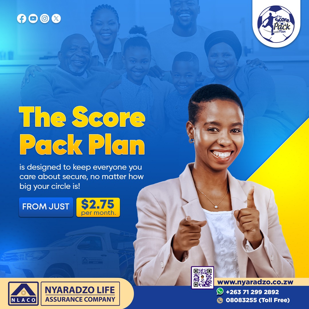 Nyaradzo_Group's tweet image. Big family? No worries! The Score Pack Plan has you covered from just $2.75/month.

#ServiceStrengthSolutions
#SahwiraMukuru
#UmnganeOmkhulu