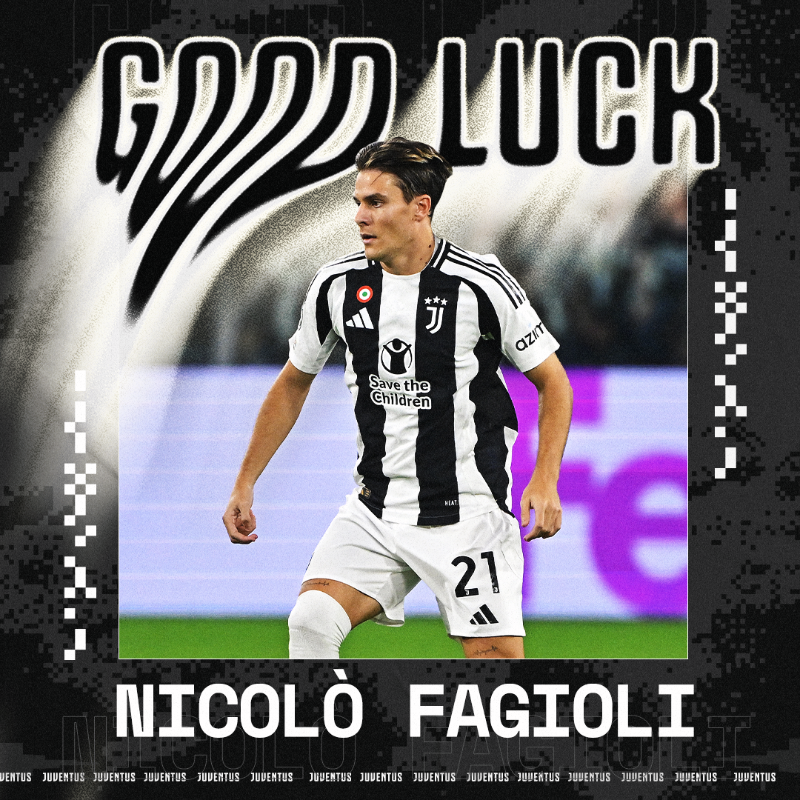 juventusfc's tweet photo. Nicolò Fagioli passa alla Fiorentina. In bocca al lupo, Nico 💪