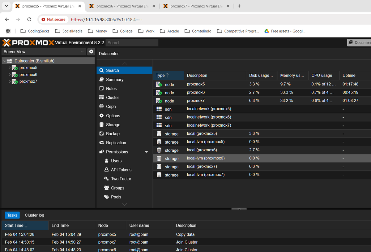 farhanrivaldy_'s tweet image. #TIL #Proxmox #Infra #CloudNative
Proxmox HA needs all nodes on the same subnet! Initially set up with /29 (fail). Switched to /27, and tada… cluster formed successfully! 🎉