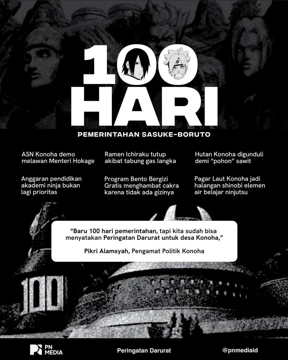 Cukup 100 hari bagi Sasuke-Boruto untuk membawa Desa Konoha menuju kegelapan 🥀