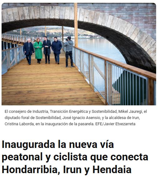EguzkiEH's tweet image. Qué habilidad. Inauguran un tramo de bidegorri y hablan de completarlo sin citar la ampliación de la laguna de San Lorenzo, proyecto al que está ligado del que ni se sabe en qué situación se encuentra. #Txingudi sigue sin contar con un palmo más de #marisma. #irun #hondarribia