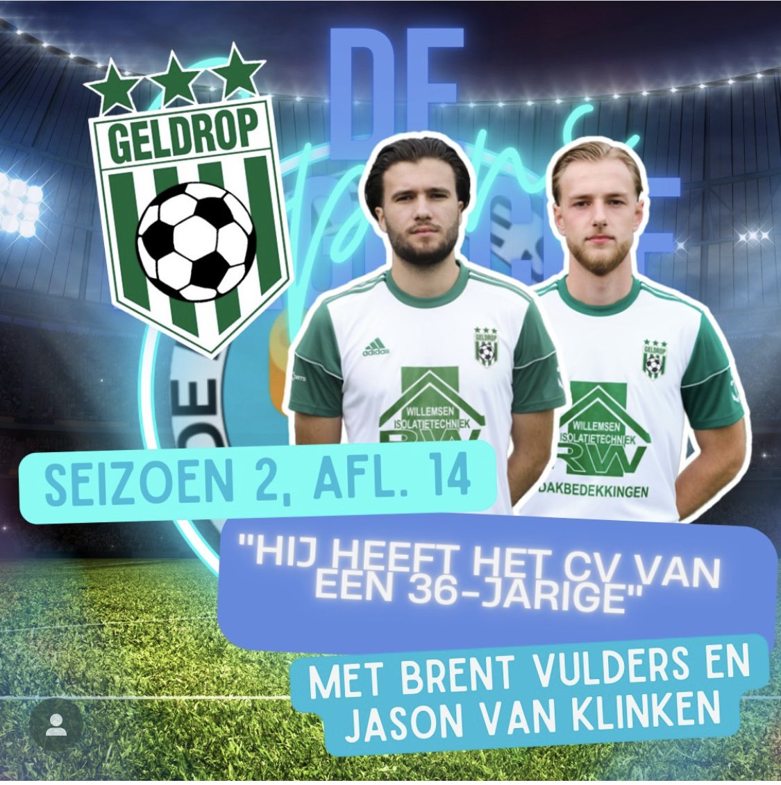 Jason van Klinken en Brent Vulders, waren afgelopen maandag te gast in De Magische Spons-podcast. Met presentator Joost van Pol blikken ze terug op de ruime zege op Sparta’18 (7-2) en bespreken ze tal van andere Geldrop-zaken.

Luister hier:  open.spotify.com/episode/3TCOk5…. 🟢⚪️⚽️