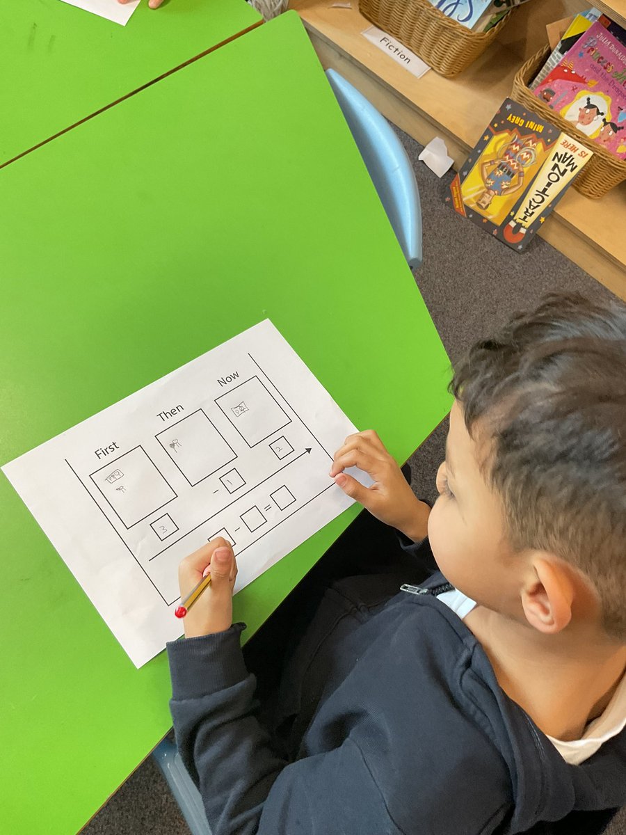 staynorHprimary's tweet photo. Team Aire have been looking at subtraction through stories including first, then and now. They even had a go at creating their own. #staynormaths @NCETM @MissDks2 @YRMathshub https://t.co/pTZA1cfBwc