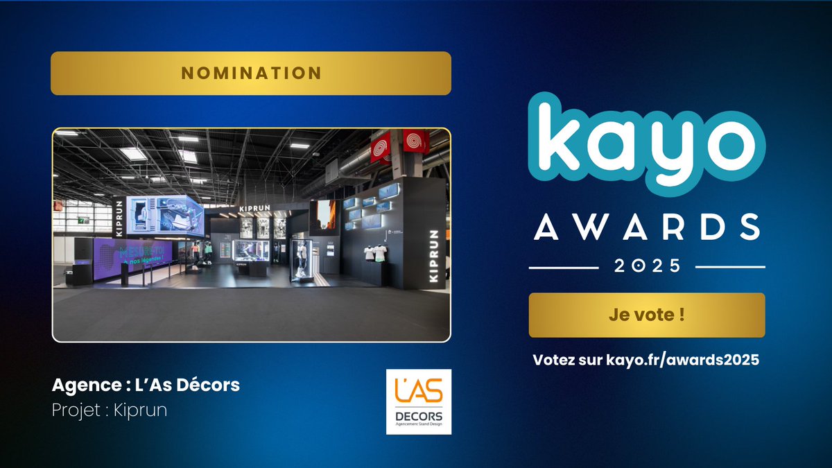 [ KAYO Awards 2025 ] – Le Prix des Meilleurs Stands de l’Année

PROJET 14

 Agence : <a href="/LASDECORS60110/">L'AS DECORS</a>
 Exposant : @kiprunrunning
 Salon : <a href="/run__experience/">Run Experience</a>

 ➡️ Le projet : hubs.ly/Q0358FSf0

 #KAYOAwards2025

-------