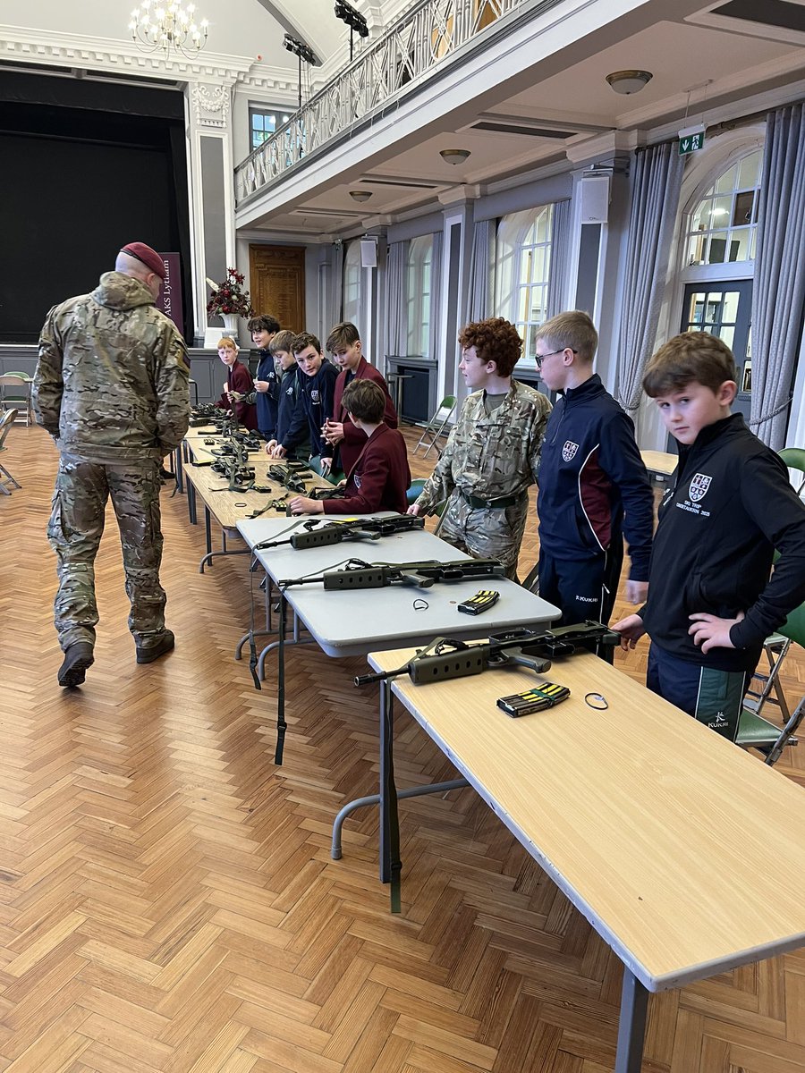Our 12 new Year 8s getting to grips with the L98A2 Rifle