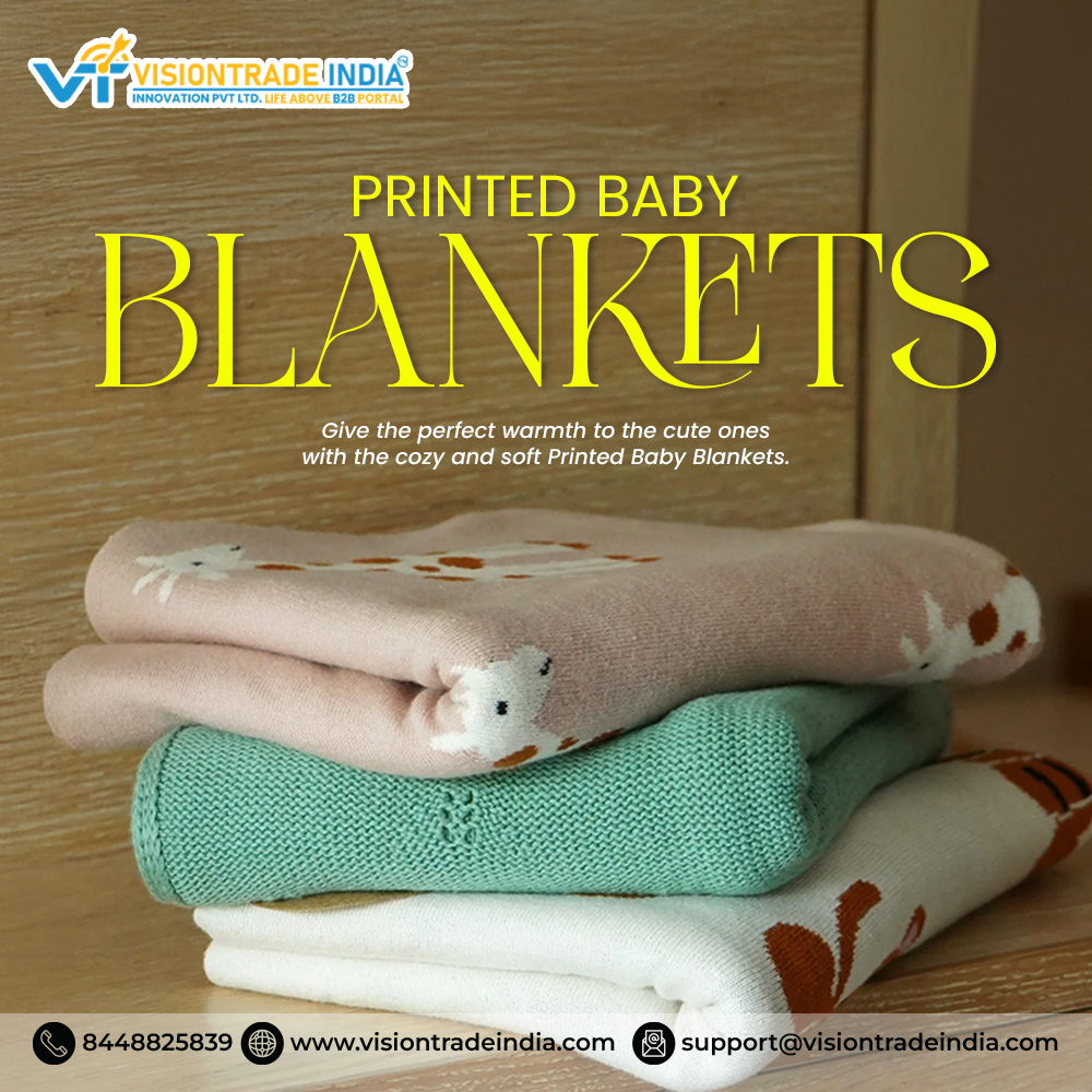 VisionTradeInd1's tweet image. From naptime to bedtime, our Printed Baby Blankets bring comfort and cuteness to your baby’s world.
#PrintedBabyBlankets #BabyBlanketExporter #BabyComfort #WholesaleBabyBlankets #BabyEssentials #BulkPurchasing #BulkOrders #WholesaleDeals #VTI #B2BPortal #lifeaboveb2bportal