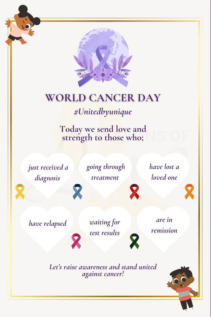 seasons__oflove's tweet photo. #WorldCancerDay🎗️
Spread awareness about cancer!🗣️
Cancer is curable! 🙂‍↕️
Test! Support! Fight! 💪🏾 https://t.co/YxHmDT5eb0