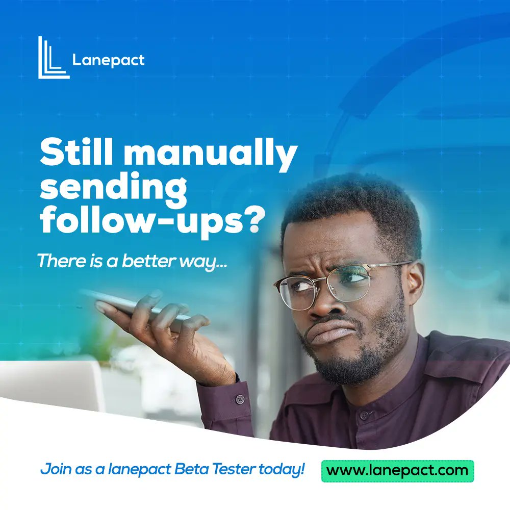lanepact's tweet image. Still Manually Sending Follow-Ups? There’s a Better Way! 
Stop wasting time on repetitive emails and reminders! Lanepact is building a no-code task automation platform to help you streamline your workflow effortlessly.
#TaskAutomation #NoCodeSolutions #Lanepact
