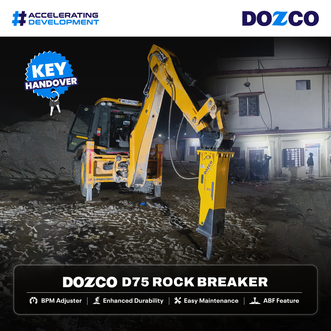 🔑 DOZCO D75 Rock Breaker has been successfully delivered at Siliguri, West Bengal for civil demolition projects providing powerful and efficient performance to tackle the toughest tasks. 💫

✅ What sets DOZCO D75 apart?

💥 Unstoppable Power | 🛠️ ABF Technology

#DOZCOINDIA