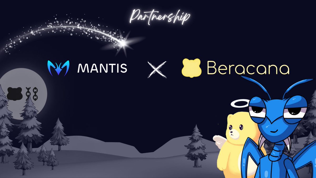 Mantis and Ethereal Bera under surreal stars of Beraland 🌠

We’re excited to partner with our good frens <a href="/beracana/">Beracana 🐻⛓</a> for their upcoming mint which will be one of the first batch of mints on <a href="/berachain/">Berachain Foundation 🐻⛓</a> mainnet 🐻

We’re giving away 1 GTD and 2 FCFS WL spots for Mantises on X

To be