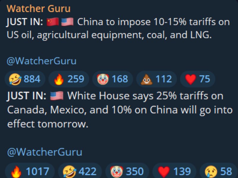 SolRugIndexcto's tweet photo. @SlayElite49 CA: 4n9hNAcKNWXaGMgaViECTVG5WYHd1658FEHg1Cxhpump

The U.S.-China trade war has entered a new phase with even stronger tariffs. The Trump administration announced a 10% tariff on Chinese goods. In response, China also increased tariffs by 10-15% on imported goods from the U.S. https://t.co/Vq9glpPc2C