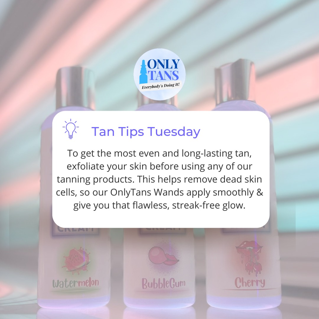 OnlyTans_uk's tweet image. ✨ Tan Tip Tuesday! ✨
Ready to take your glow to the next level? Follow our tip of the week and get the most out of your OnlyTans products! 🌞 

#TanTipTuesday #OnlytansGlow #TanningEssentials #GoldenGlow #FlawlessTan #GlowUp #OnlyTans #Tanning #Cream