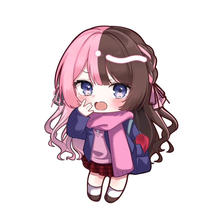 #ひなのの絵なの制服ピンクマフラーすき 