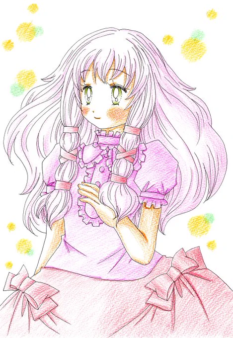 再掲です。#過去絵 #イラスト 