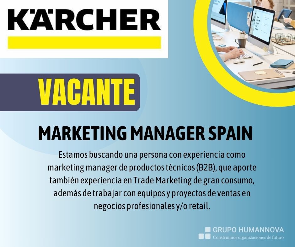CloudTalent_Hn's tweet photo. Buenos días, iniciamos un nuevo proceso de selección que a la gente de #marketing os va a gustar 😊 
Buscamos Marketing Manager para Kärcher España 

Aquí tienes más información 👇 
https://t.co/NbCTAyoB8l 
#ofertatrabajo #Granollers https://t.co/ffe6RadAB8
