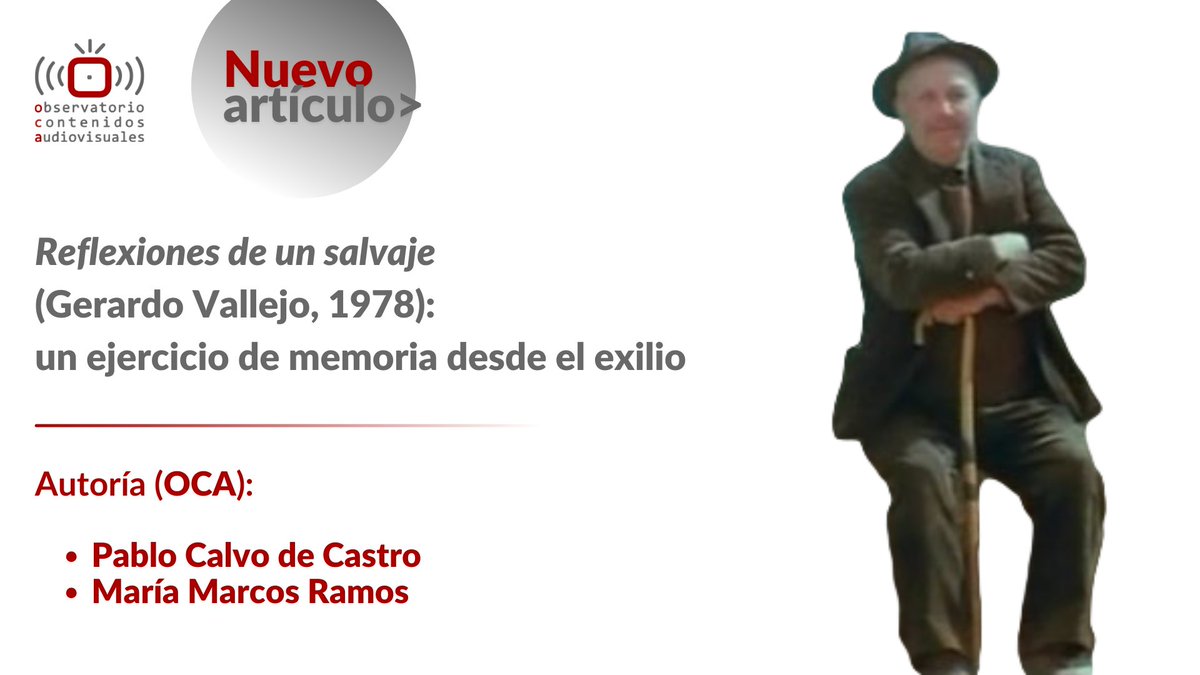 OCA_usal's tweet photo. 🔙🧠🌍 Nuestros miembros Pablo Calvo y @MARIAMARCOS1002 han publicado esta semana el artículo "Reflexiones de un salvaje (Gerardo Vallejo, 1978): un ejercicio de memoria desde el exilio" en el nº 39 de la revista L'Atalante (SJR-SCOPUS Q1)

Leedlo aquí ⤵️
https://t.co/Mbbfo6BYzB https://t.co/A6qCaaqwcz