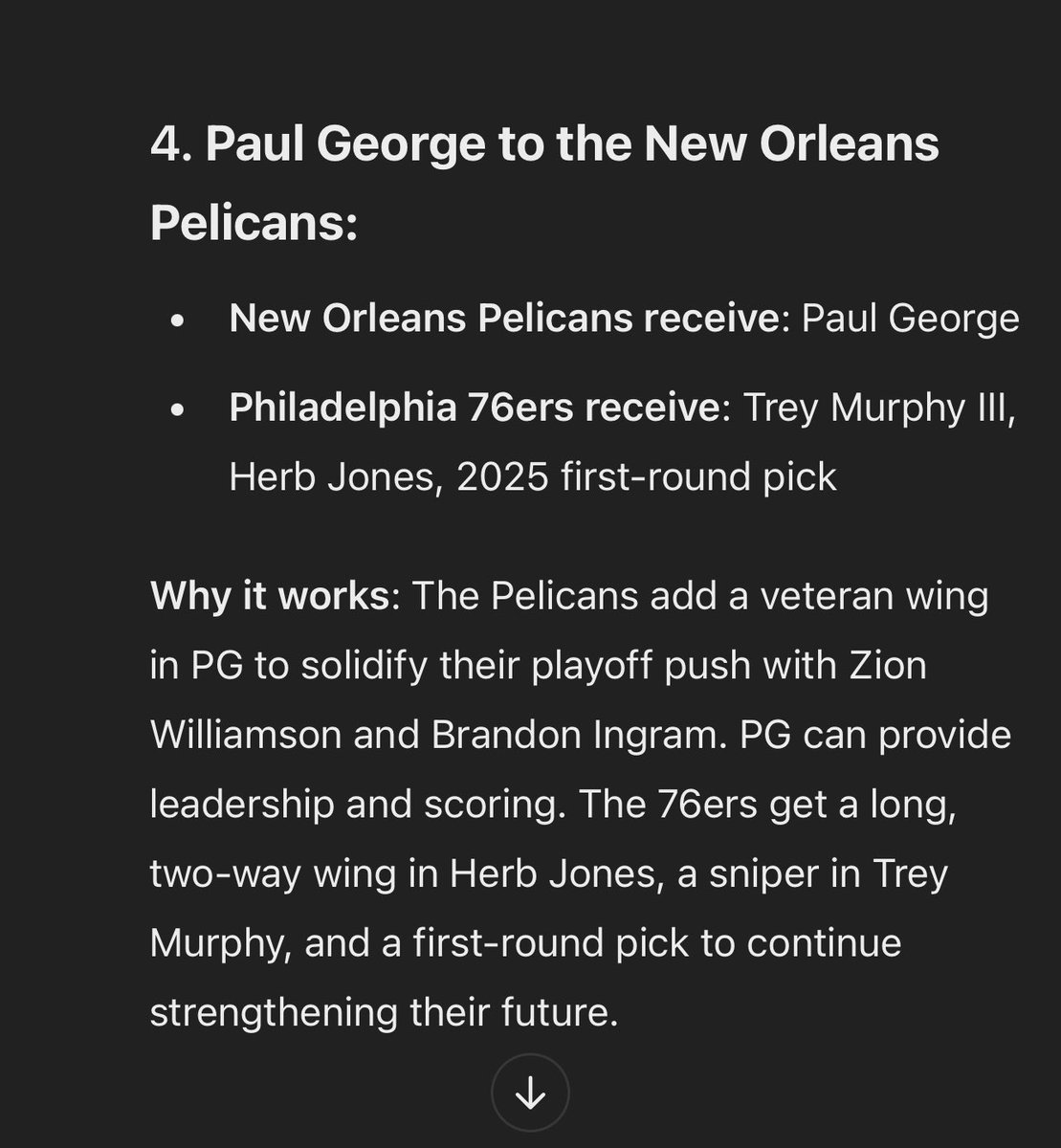 I asked chatgbt where is a realistic trade for PeeGee and he said this 😭😭 I wish