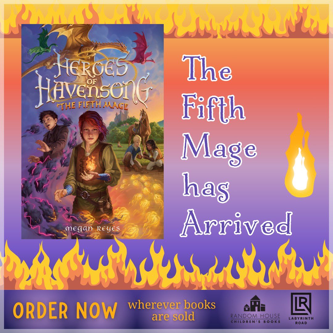 Megan Reyes (@mreyeswrites) on Twitter photo 🔥THE FIFTH MAGE has landed!  
My third Heroes of Havensong book bebe is out in the world, and I could not be more proud! This story has my whole heart. I’m thrilled to once again send my Heroes into the hands of new (and returning) readers. 🔥THE FIFTH MAGE has landed!  
My third Heroes of Havensong book bebe is out in the world, and I could not be more proud! This story has my whole heart. I’m thrilled to once again send my Heroes into the hands of new (and returning) readers.