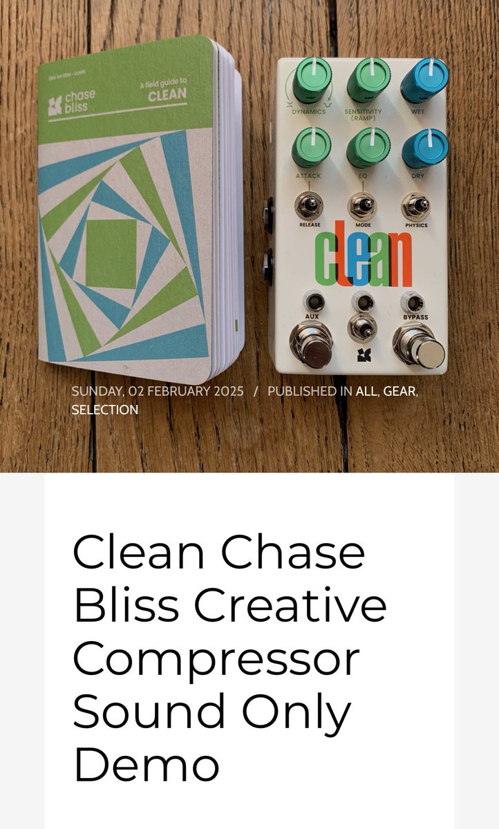 The Guitar Channel (@theguitarchnnl) on Twitter photo Watch the demo of the awesome Clean pedal by <a href="/chasebliss/">chase bliss</a> ! #guitar Clean Chase Bliss playing only demo
youtu.be/_3YgNYPz__g Watch the demo of the awesome Clean pedal by <a href="/chasebliss/">chase bliss</a> ! #guitar Clean Chase Bliss playing only demo
youtu.be/_3YgNYPz__g