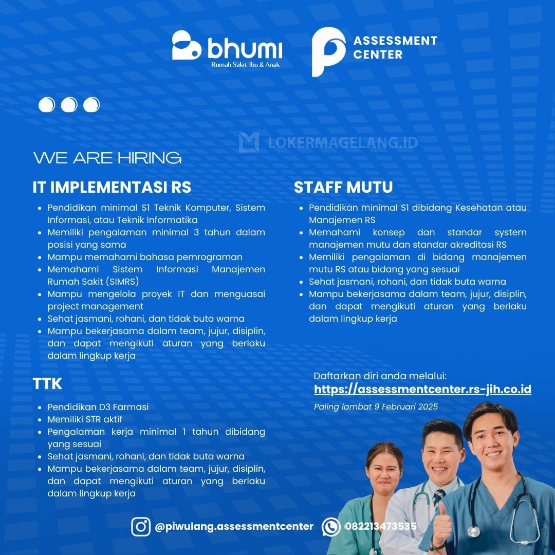 lokermagelangid's tweet image. Halo SobatAC 👋🏻

Ada kabar baik nih buat kamu yang lagi cari lowongan!

Yuk SobatAC buruan apply yah!🤗

#karir #loker #infoloker #akupilihjih #assessmentcenter #umfac