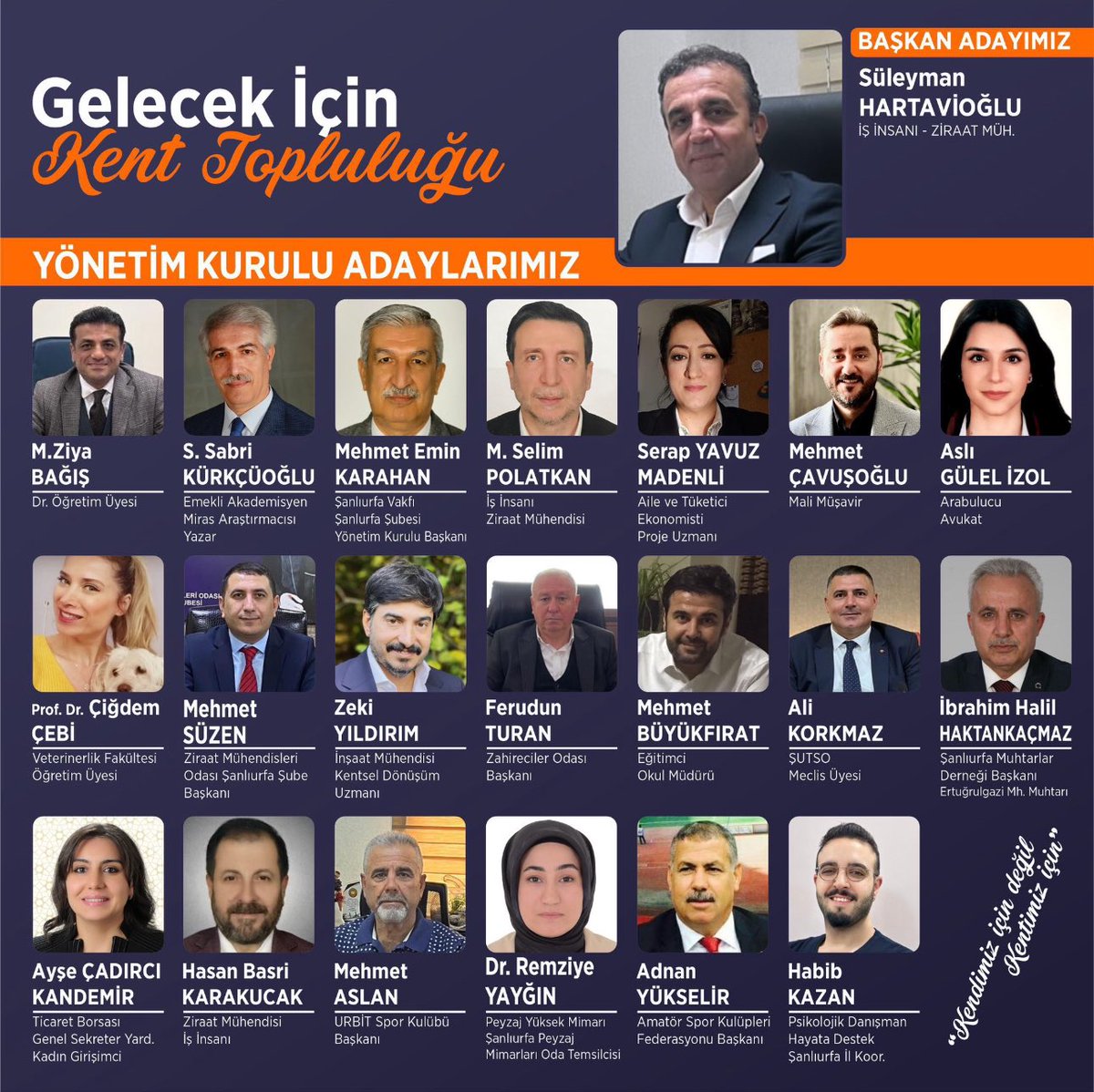 Şanlıurfa Kent Konseyi seçiminde güven tazeleyen Başkan Süleyman Hartavioğlu ve Yönetim Kurulu Üyelerini kutluyor,  çalışmalarında muvaffakiyetler diliyorum. 

 <a href="/shartavioglu/">Süleyman Hartavioğlu</a> <a href="/kentkonseyi63/">Şanlıurfa Kent Konseyi</a>