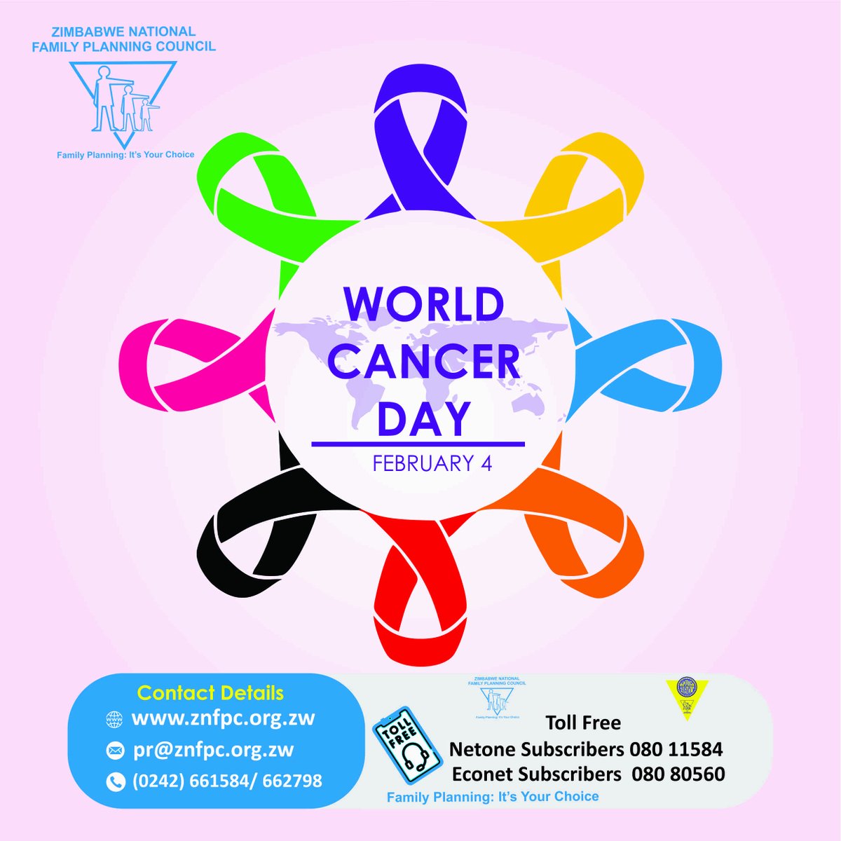 ZNFPC joins the rest of the world in commemorating World Cancer Day celebrated annually on the 4th February to raise awareness on cancers and encourage prevention, detection and treatment. The theme for World Cancer Day (2025 – 2027) is 'United by Unique.'