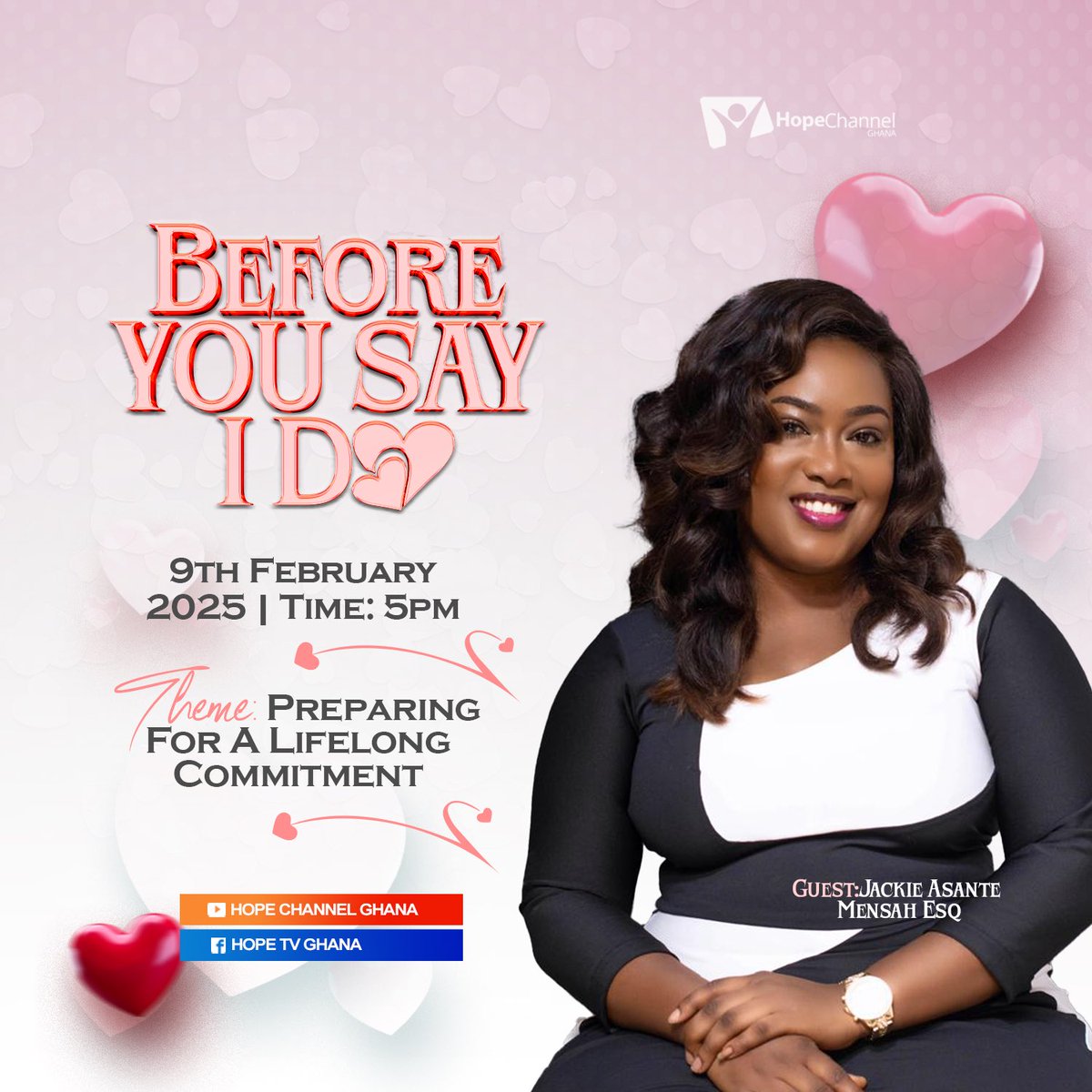 hopechannelgh's tweet photo. Are you ready to say “I do”? Are you mentally, physically, and psychologically fit for the union?
Is love enough?
Then join us for a thought-provoking discussion on the topic: Before I Say I Do
#HopeChannelGhana #BeforeYouSayIDo #MarriageWisdom #LoveAndCommitment https://t.co/RdIJYpIUrE