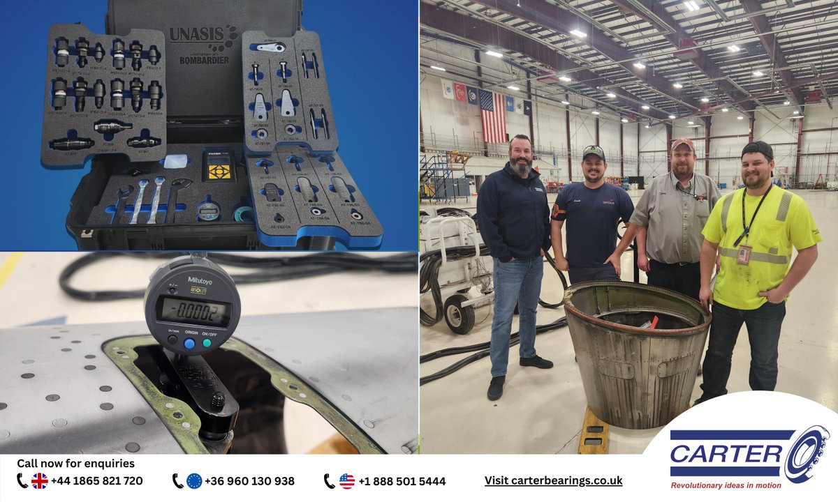 carterbearings's tweet image. ✈️ Carter Americas Visits Endeavor Air! ✈️

Last week, our team met with Endeavor Air, exploring solutions for Bombardier CRJ-700 &amp;amp; CRJ-900 aircraft. Our All-Access Clevis Style Proof Load Tool is proven for Ailerons &amp;amp; Cowls.

#Aerospace #AviationTools #BearingSolutions