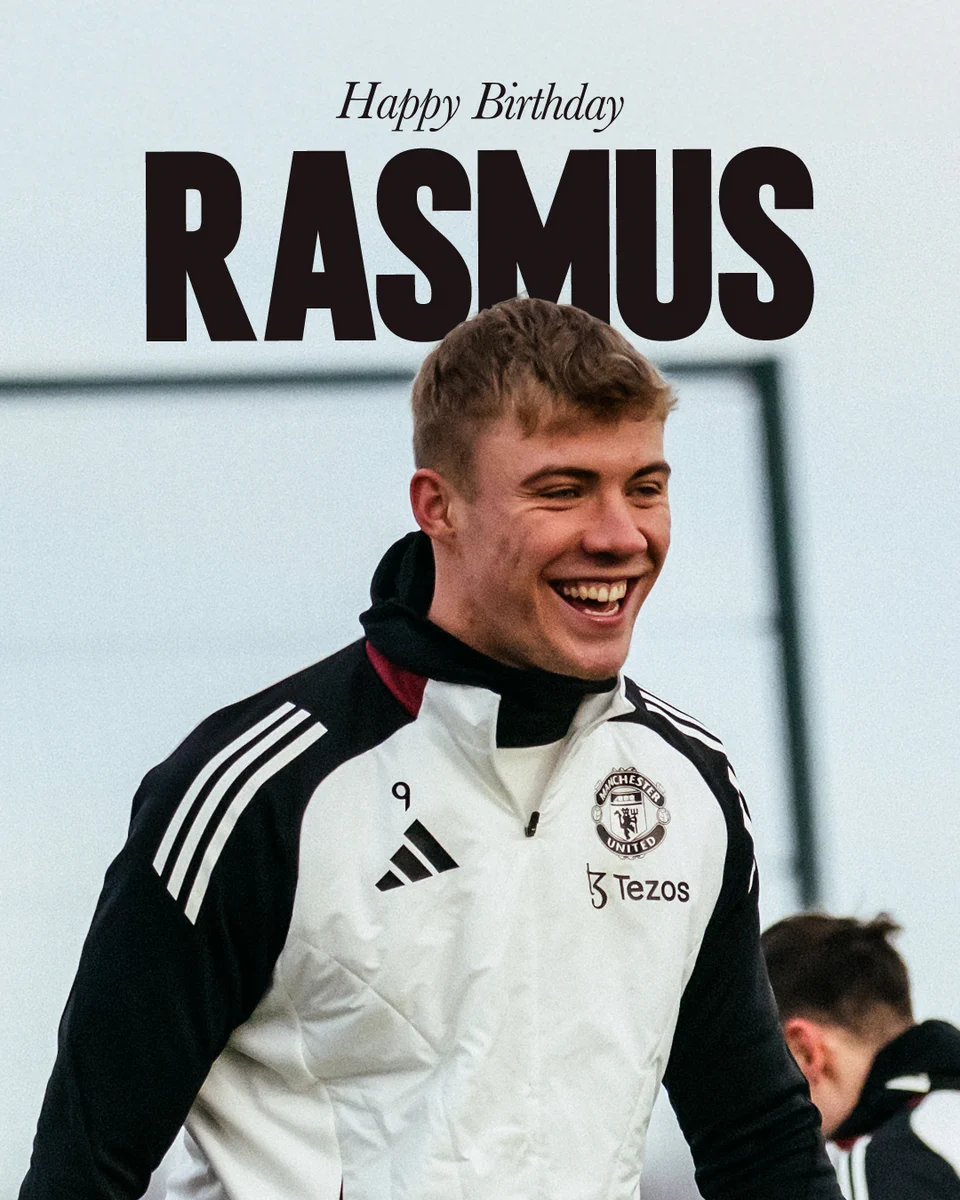 Wishing a happy birthday to Rasmus Hojlund!