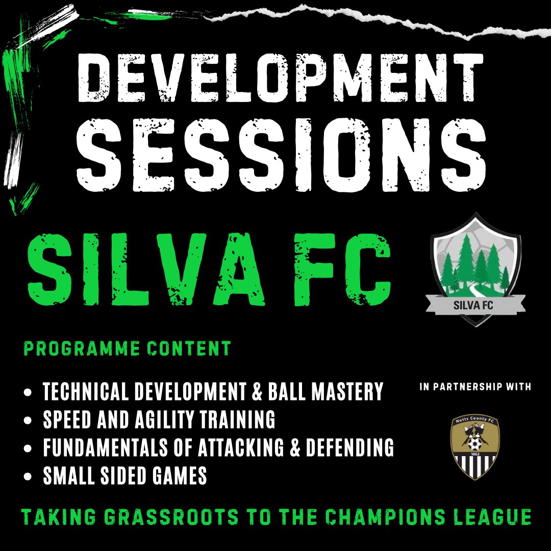 Silva FC (@silvafc_) on Twitter photo Silva FC Development Sessions now delivered by Notts County Academy.
For more info and to book please contact support@fsmcentres.co.uk Silva FC Development Sessions now delivered by Notts County Academy.
For more info and to book please contact support@fsmcentres.co.uk