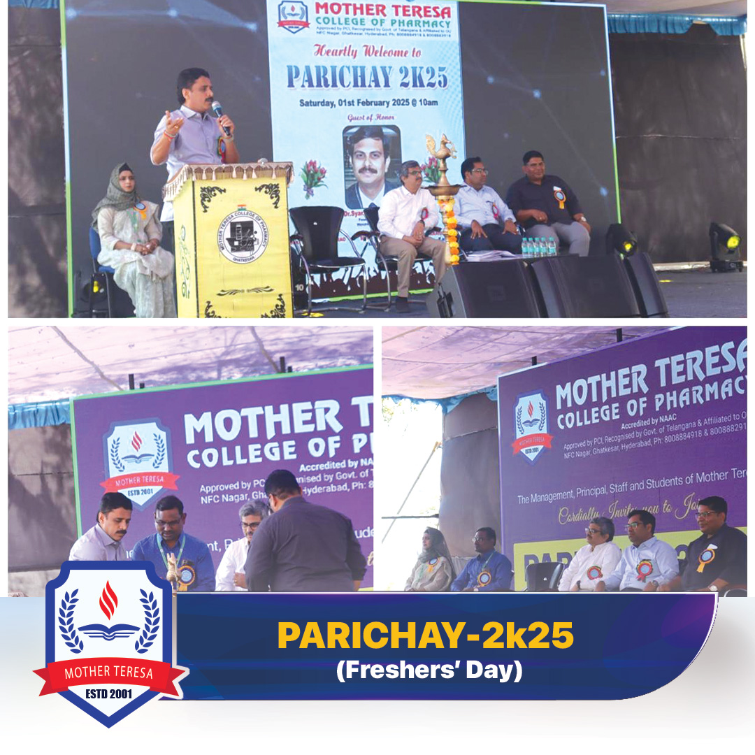 GroupofColleges's tweet photo. 🎉Welcome to a #NewBeginning – #Parichay2K25!🎊
A day filled with #Joy, #Excitement &amp; unforgettable memories as we extend a warm #Welcome to our newest batch at 𝐏𝐀𝐑𝐈𝐂𝐇𝐀𝐘 𝟐𝐊𝟐𝟓 – #FreshersDay!🎓💃🕺

#MotherTeresaCollegeOfPharmacy #NewBeginnings #CollegeLife #Celebrated https://t.co/Ect2rCKzDq