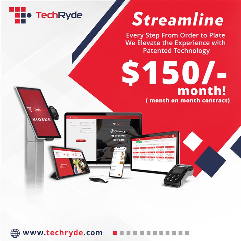 Techryde_global's tweet image. Use cutting-edge latest AI technology trusted by global brands—everything from third-party ordering and POS integration to kitchen automation, dispatching, and table ordering apps—all for just $150/month!

Check the complete offer:
linkedin.com/posts/techryde…

#restaurants #techryde
