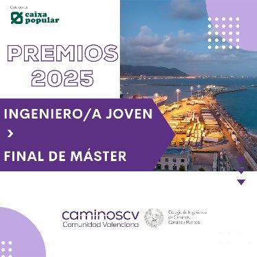 EPS Alicante (@epsalicante) on Twitter photo El Colegio de Ingenieros de Caminos, Canales y Puertos ha convocado los Premios Ingeniero/a Joven y TFM 2025 en su Demarcación de la Comunidad Valenciana.
‼️Plazo de presentación abierto hasta 4 de abril de 2025. Premios TFM de 1.000 euros.
👉caminoscv.es/premios-2025-c…
<a href="/DEEPSUA/">Delegación de Estudiantes EPS UA</a> El Colegio de Ingenieros de Caminos, Canales y Puertos ha convocado los Premios Ingeniero/a Joven y TFM 2025 en su Demarcación de la Comunidad Valenciana.
‼️Plazo de presentación abierto hasta 4 de abril de 2025. Premios TFM de 1.000 euros.
👉caminoscv.es/premios-2025-c…
<a href="/DEEPSUA/">Delegación de Estudiantes EPS UA</a>