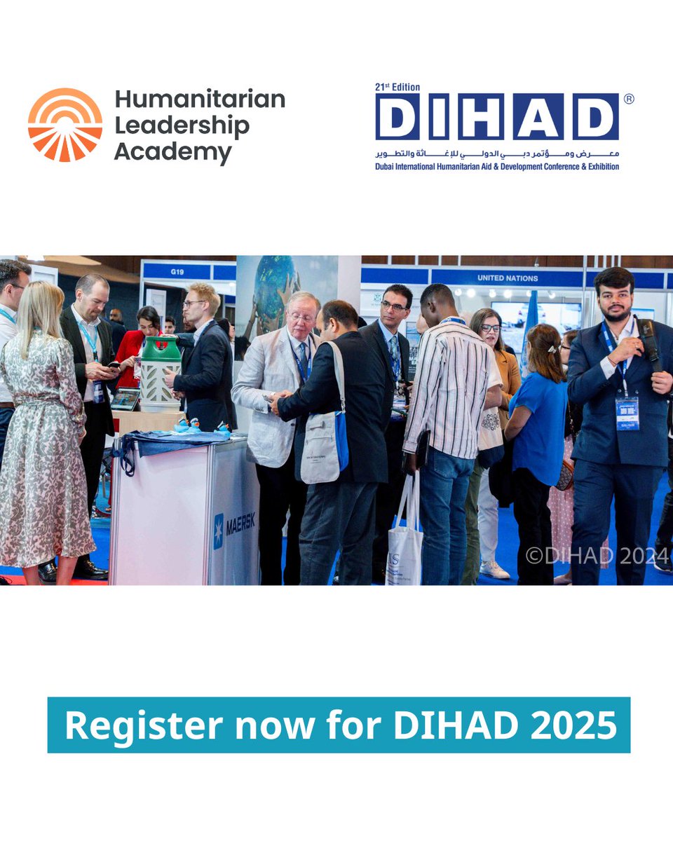 ✨ We’re pleased to announce our partnership with the 21st Dubai International Humanitarian Aid &amp; Development Conference &amp; Exhibition (DIHAD Conference and Exhibition 2025)! 

Register now to join us and changemakers from 29 April – 1 May 2025. 

🔗 dihad.org/registration/