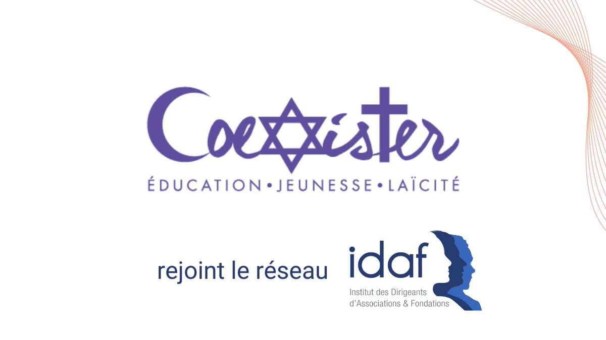 [𝘼𝘾𝙏𝙐𝙎] 🔸Bienvenue à <a href="/AssoCoexister/">Coexister</a> , qui rejoint le réseau de l’IDAF ! 🔸

🌍 « Construire une société où vivre ensemble est possible »
 
👉 Pour en savoir plus, découvrez notre article : bit.ly/4hFuNxs 

#IDAF #Asso #Coexister #VivreEnsemble #Adhérent