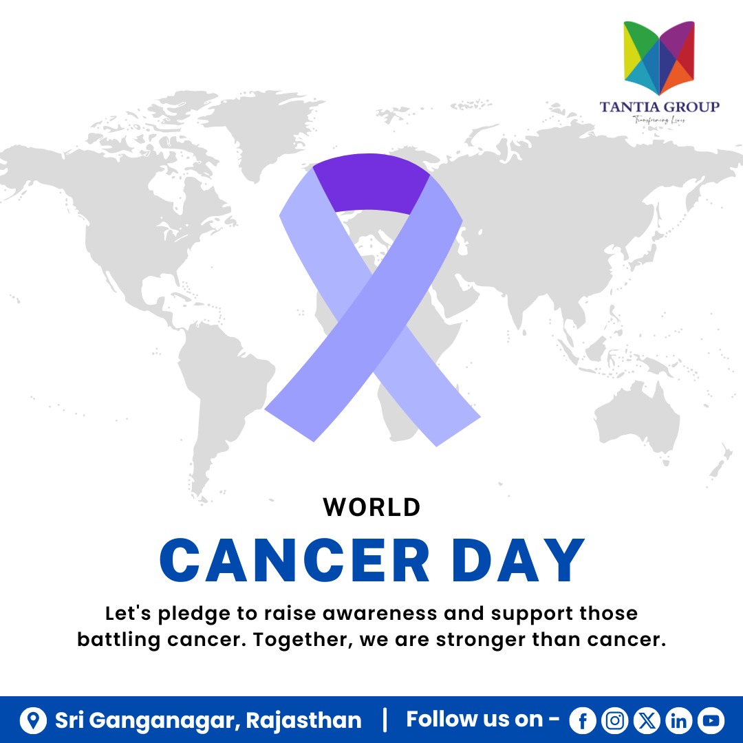 tantiagroup's tweet photo. On this World Cancer Day, let's pledge to raise awareness and support those battling cancer. Together, we are stronger than cancer.
#WorldCancerDay #WorldCancerDay2025 #UniteForHope #SupportTheFighters #FightAgainstCancer #CancerAwareness https://t.co/kFUXMsqCo9