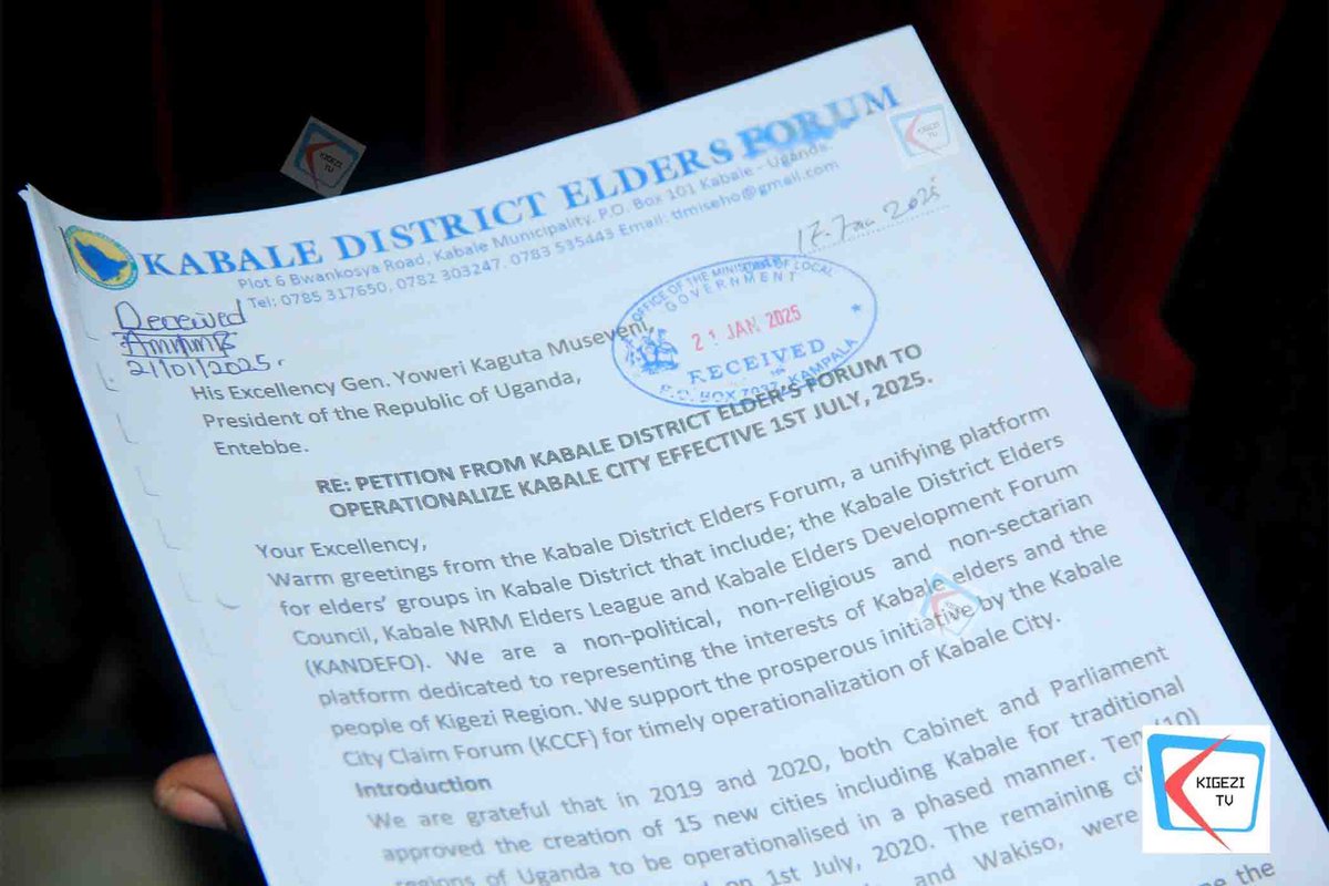 #HappeningNow: The Kabale District Elders Forum,led by Maj.Gen.Timothy Mutebile,is meeting with senior leaders, including Dr. Francis Runumi &amp; Miria Tugume,to discuss the next steps for Kabale Tourism City after petitioning the president for its operationalization on July 1, 2025