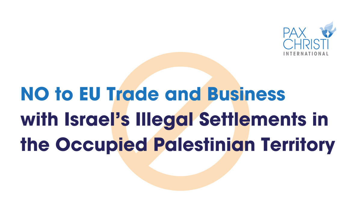 PaxChristi's tweet photo. ๐ช๐บ With pax christi Germany, @paxchristi_it, @PaxScotland and @paxchristiVL, we are among 163 organisations urging Commission action to ban #EUtrade and business with #Israelโs illegal settlements, in compliance with #ICJruling of July 2024.
๐https://t.co/hoJKt83WGO https://t.co/OPgidUlTQA