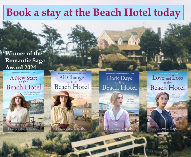 Francesca Capaldi Burgess Author (@fcapaldiburgess) on Twitter photo Meet the women of the Beach Hotel as they embark on their adventures, trials and tribulations during #WW1, at Littlehampton's premier hotel.
#TuesNews <a href="/RNAtweets/">Romantic Novelists' Association</a> #HistoricalRomance
Amz: amzn.to/3VB89LA
Kobo: bit.ly/3XLvQmp
Waterstones: bit.ly/43F5nJO Meet the women of the Beach Hotel as they embark on their adventures, trials and tribulations during #WW1, at Littlehampton's premier hotel.
#TuesNews <a href="/RNAtweets/">Romantic Novelists' Association</a> #HistoricalRomance
Amz: amzn.to/3VB89LA
Kobo: bit.ly/3XLvQmp
Waterstones: bit.ly/43F5nJO