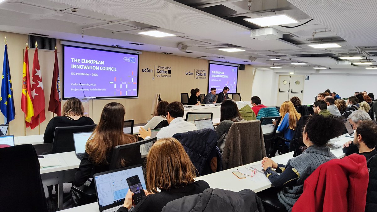 Today attending the Infoday organized by the European Innovation Council in Madrid to talk about EIC Pathfinder &amp; Transition programs. One of the invited talks is given by our PO <a href="/Carlos_Casorran/">Charlie</a> of our <a href="/ASTOUND_project/">ASTOUND</a> . Let's learn how to contribute to Europe innovation.