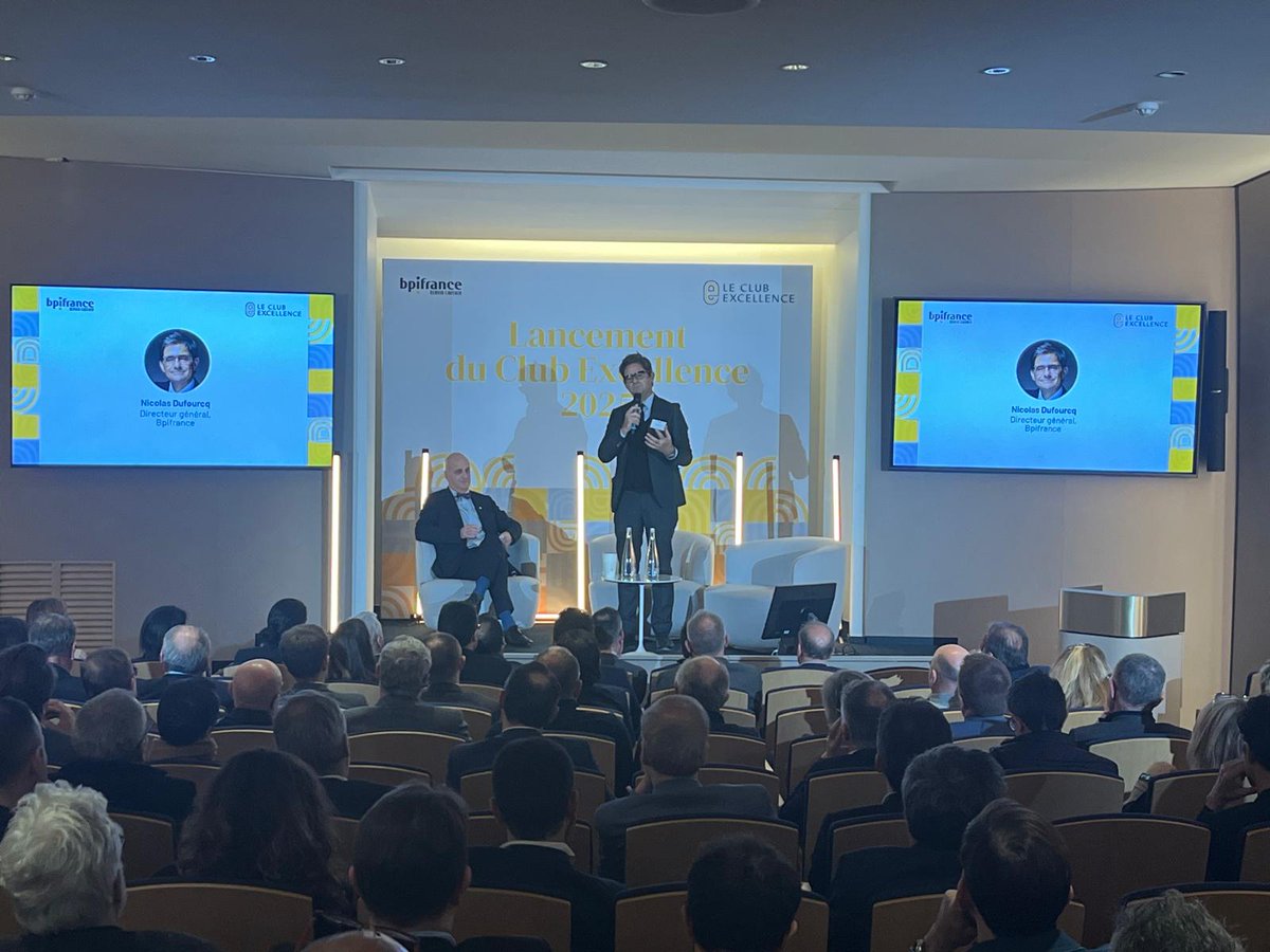 JulienNoronha's tweet photo. Top départ pour la 2ème saison du #ClubExcellence @Bpifrance !⭐

C'est avec un immense plaisir que nous avons accueilli hier soir nos dirigeants membres au siège de Bpifrance pour le coup d'envoi de cette nouvelle saison. Le Club Excellence continue sa mission d'offrir un espace d'échange exclusif, apportant hauteur de vue et perspectives sur les enjeux économiques et entrepreneuriaux.

Plusieurs thématiques ont pu être abordées durant cette soirée de lancement :
- Décryptage des grands enjeux économiques par Anne-Sofie Alsif, Cheffe économiste chez @BDOFrance 
- Regards croisés sur les atouts des entreprises françaises avec @NicolasDufourcq  et Jean-Luc Petithuguenin (@Paprec_Group)
- Témoignages inspirants de Anne Osdoit (@MoonSurg ) et Emmanuelle Cadiou (Maison Cadiou)

2024 a été une grande année : 59 événements, 3160 participations et 3141 mises en relation Tribu ! En 2025, nous visons encore plus haut. Notre force ? L'implication de nos membres et leur capacité à transformer les opportunités du Club en leviers de succès.

Longue vie au #ClubExcellence !

Pour en savoir plus ⏭ https://t.co/o9YyZx5YGr